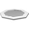 Ekena Millwork Octagonal Surface Mount PVC Gable Vent: Functional, w/ 3-1/2"W x 1"P Standard Frame, 26"W x 26"H GVPOC26X2601SF - alternate 3